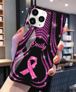 Custom Name Breast Cancer Awareness Silicon Phone Case UKHA4040402
