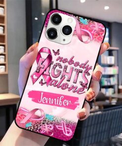 Custom Name Breast Cancer Awareness Silicon Phone Case UKHA4040401