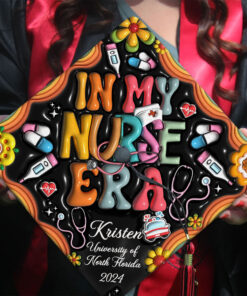 Personalized Nurse Graduation Cap Topper, In My Nurse Era Cap Topper, Graduation Decoration, College Student, Class of 2024 QFND4100404