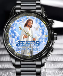 Jesus Saved My Life Printed Watch, Jesus Watch HGUU4040402