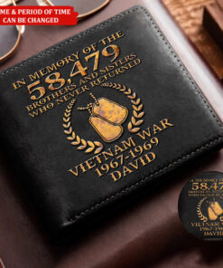 Custom Name Vietnam Veteran Men's Leather Wallet UKTO4020404