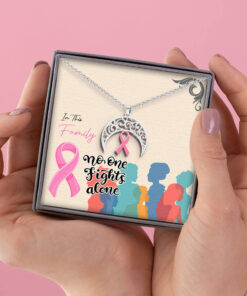925 Silver Necklace ? Pink Awareness Ribbon ? Gift For Family THHH4090424