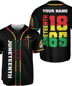 Personalized Juneteenth Baseball Jersey, Custom Name 1865 Juneteenth Baseball Jersey NPND4220450