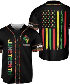 Personalized Juneteenth Baseball Jersey, Custom Name 1865 Juneteenth Baseball Jersey NPND4220451