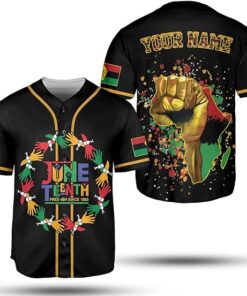 Personalized Juneteenth Baseball Jersey, Juneteenth Free-ish Since 1865 Baseball Jersey NPND4220453