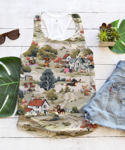 Dachshund Story On Countryside 3D All Over Printed Clothes THHH408042404