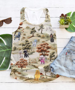 Poodle Countryside Vintagte 3D All Over Printed Clothes THHH412042401