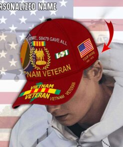 Personalized Name All Gave Some 58479 Gave All Vietnam Veteran Cap QFTD4230401