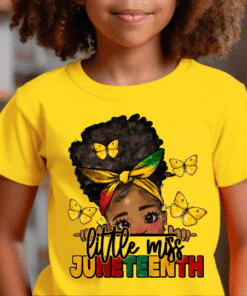 Juneteenth Black Little Girl Shirt, Little Miss Juneteenth Shirt UKTZ3060602