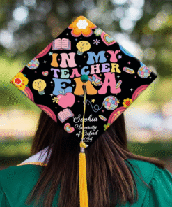 Personalized Teacher Graduation Cap Topper, In My Teacher Era Cap Topper, Graduation Decoration, College Student, Class of 2024 NPND4290304