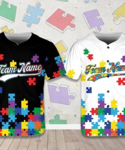Personalized Autism Awareness baseball Jersey NPND4040450