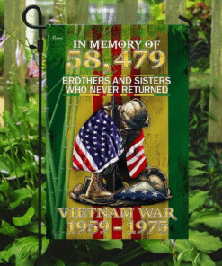 In memory of 58,479 brothers and sisters who never returned from Vietnam War Flag, Vietnam Veteran Flag NPND4020450