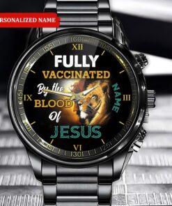 Personalized Fully Vaccinated By The Blood Of Jesus Watch QFTD4020402
