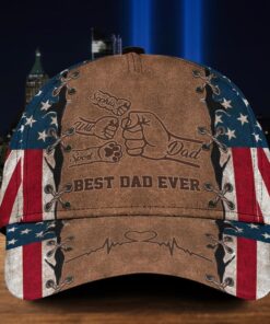 Personalized Best Dad Ever Father's Day Gift Custom Kids' Names Cap QFHM4140502
