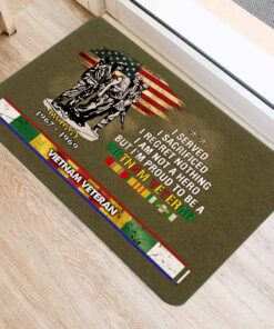 Personalized Proud Vietnam Veteran Doormat, Vietnam Veterans Doormat Home Decor, Veteran Day Gift Memorial Day Gift QFHM4250509