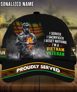 Custom Name I'm A Vietnam Veteran Classic Cap LDHA4310501