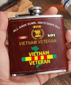 Vietnam Veteran Men's Leather Flask QFTD4070504