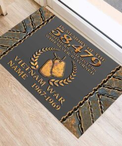 Personalized Proud Vietnam Veteran Doormat, Vietnam Veterans Doormat Home Decor, Veteran Day Gift Memorial Day Gift QFHM4250503