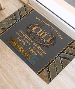 Personalized Proud Vietnam Veteran Doormat, Vietnam Veterans Doormat Home Decor, Veteran Day Gift Memorial Day Gift QFHM4250504