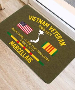 Personalized Proud Vietnam Veteran Doormat, Vietnam Veterans Doormat Home Decor, Veteran Day Gift Memorial Day Gift QFHM4250508