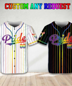 Personalized Happy Pride Month Baseball Jersey, Custom LGBTQ+ Baseball Jersey Shirt NPND4300550