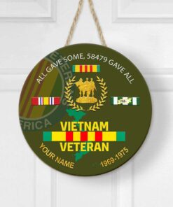 Personalized Vietnam Veteran Door sign NPHM200603