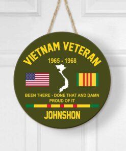 Personalized Vietnam Veteran Door sign NPHM200604