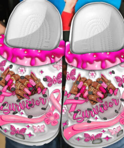 Breast Cancer Clogs, Breast Cancer Awareness, Breast Cancer Survivor Clogs, Pink Ribbon QFND4210601