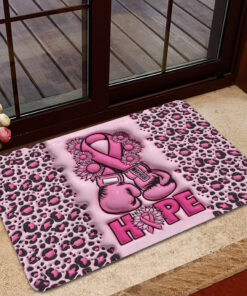 Breast Cancer Doormat, Breast Cancer Awareness, Breast Cancer Survivor Doormat, Pink Ribbon QFNT4200605