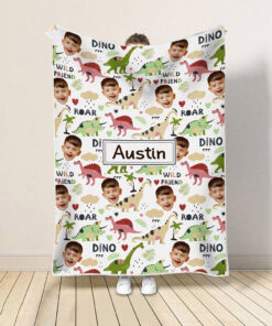 Personalized Photo Dinosaurs Blanket NPNT4250602