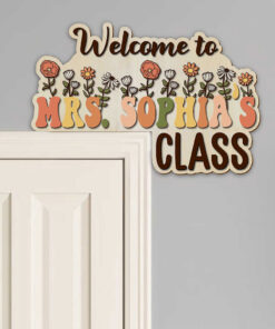 Personalized Teacher Name Doorframe Corner Sign QFUU4280202