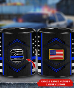 Personalized Police 11 oz 15 oz Mug, Gifts For Police, Custom Police Mug All Over Printed QFHA4060607