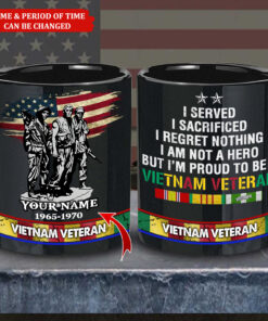Personalized Name Vietnam Veteran Mug, Military Veteran Mug QFHA4030601