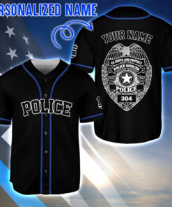 Personalized Name Police Baseball Jersey Police Shirts for Men Mens Police Tshirt Police Dad QFTD4060604