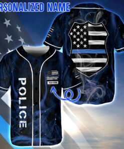 Personalized Police Baseball Jersey Patriotic Police Pride Thin Blue Jersey Soccer for Men and Women QFTD4060605