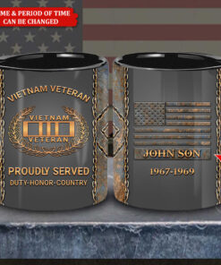 Personalized Name Vietnam Veteran Mug, Military Veteran Mug QFHA4110603
