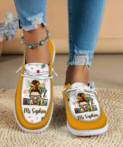 Personalized Name Teacher Dude Shoes, Back To School Gift, First Day Of School Gift, Gift For Teacher QFUU4010702
