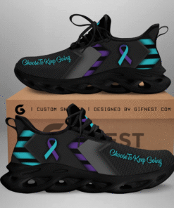 Choose To Keep Going Max Shoes, Suicide Prevention Awareness Sneaker QFTD4280602