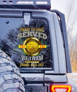 Personalized Vietnam Veteran Sticker Car QFLT4180601
