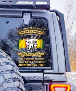 Personalized Vietnam Veteran Sticker Car QFLT4200604