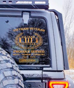 Personalized Vietnam Veteran Car Sticker QFLT4130602