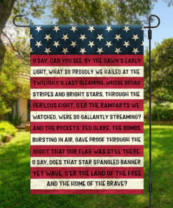Personalized Independence day garden flag NPNT4050605