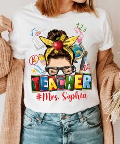 Personalized Name Teacher Shirt, Back To School Gift, First Day Of School Gift, Gift For Teacher QFUU4280603