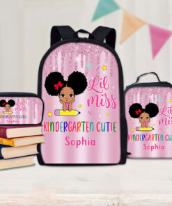 Personalized Name Little Melanin Princess Backpack, African American Kid Backpack, Black Princess Gift QFUU4100601
