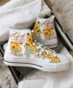 With God All Things Are Possible High Top Shoes QFTD4250604