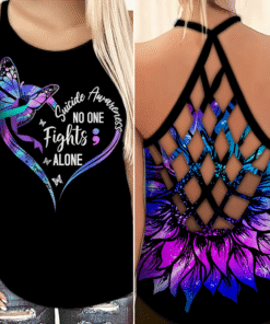 No One Fights Alone Suicide Prevention Awareness 3D All Over Printed Clothes QFTD4280601