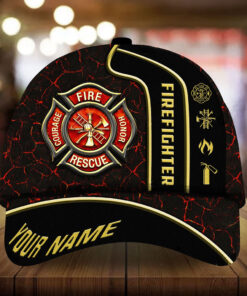 Personalized Firefighter 3D All Over Printed Cap NPNT4060603