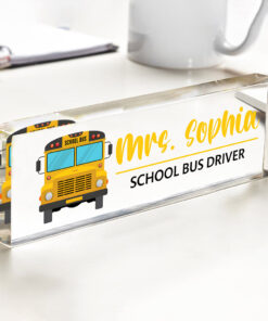 Personalized School Bus Driver Acrylic Name Plate NPNT4110702