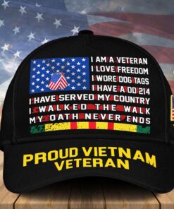 Personalized Proud Vietnam Veteran Classic Cap VHHM4150703