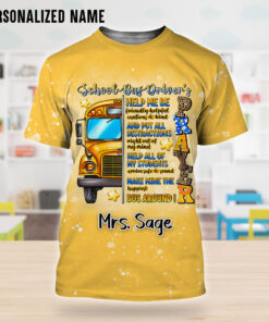 Personalized School Bus Driver 3D T Shirt NPNT4120704